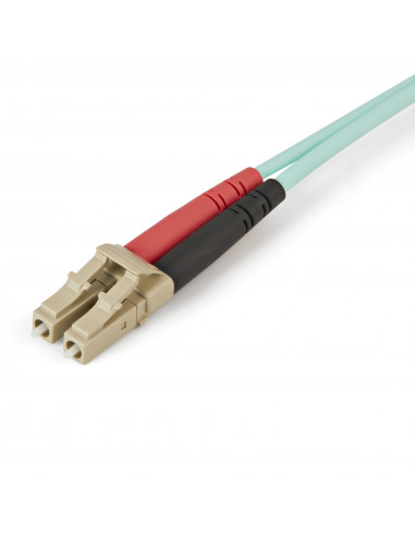 StarTech.com Cavo in fibra ottica multimodale da LC/UPC a LC/UPC OM4 da 2 m - Fibra LOMMF/VCSEL Zipcord da 50/125 µm, Reti 100G