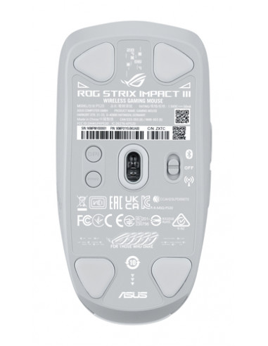 ASUS ROG Strix Impact III Wireless mouse Gaming Ambidestro RF senza fili + Bluetooth Ottico 36000 DPI