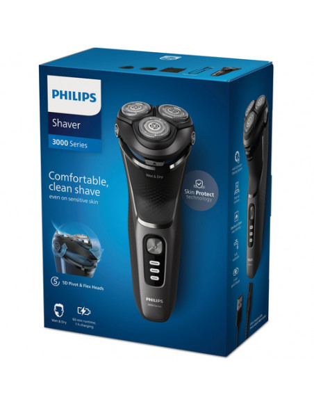 Philips Shaver 3000 Series S3343/13 Rasoio elettrico Wet & Dry