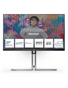AOC Q27U3CV Monitor PC 68,6 cm (27") 2560 x 1440 Pixel 4K Ultra HD LCD Nero