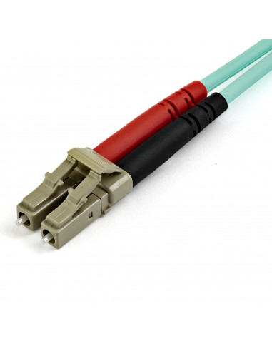StarTech.com Cavo in fibra ottica multimodale da LC/UPC a LC/UPC OM4 da 15 m - Fibra LOMMF/VCSEL Zipcord da 50/125 µm, Reti 100