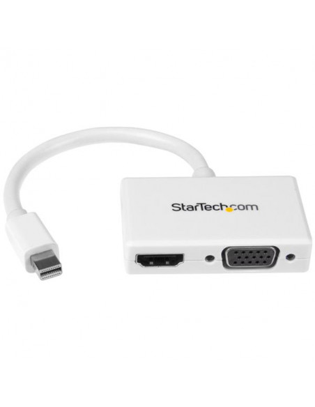 StarTech.com Adattatore Mini DisplayPort a HDMI e VGA - Convertitore audio/video da viaggio mDP 2 in 1 - 1920x1200 / 1080p - bia