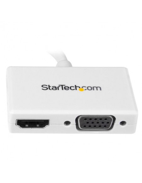 StarTech.com Adattatore Mini DisplayPort a HDMI e VGA - Convertitore audio/video da viaggio mDP 2 in 1 - 1920x1200 / 1080p - bia