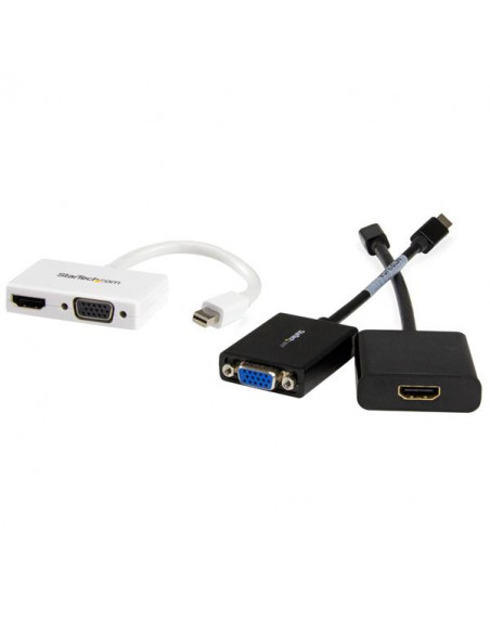 StarTech.com Adattatore Mini DisplayPort a HDMI e VGA - Convertitore audio/video da viaggio mDP 2 in 1 - 1920x1200 / 1080p - bia