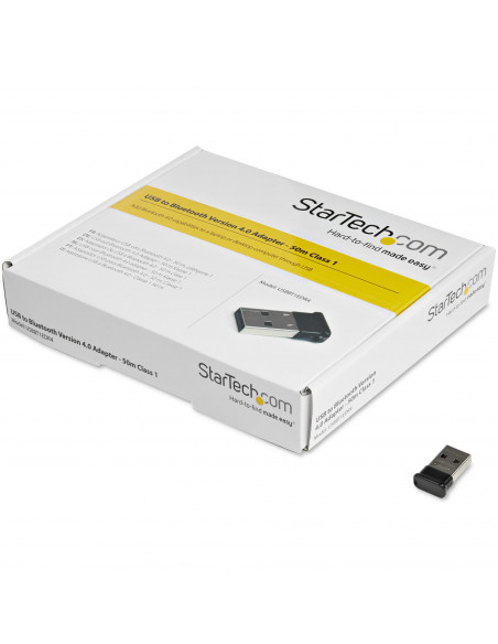 StarTech.com Adattatore Mini USB Bluetooth 4.0 - Dongle wireless EDR classe 1 da 50 m