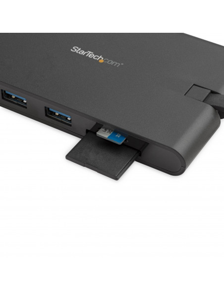 StarTech.com Adattatore Multi-porta USB-C con HDMI e VGA per portatili - 3x USB 3.0 - Lettore Schede SD - PD 3.0 - Cavo integrat