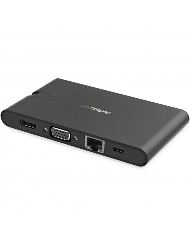 StarTech.com Adattatore Multi-porta USB-C con HDMI e VGA per portatili - 3x USB 3.0 - Lettore Schede SD - PD 3.0 - Cavo integrat