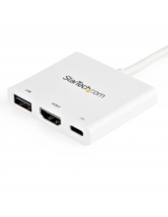 StarTech.com Adattatore Multifunzione USB-C a HDMI 4k con Power Delivery e porta USB-A - Bianco 2