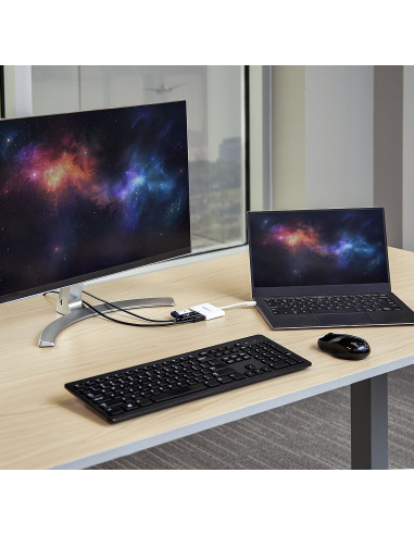 StarTech.com Adattatore Multifunzione USB-C a HDMI 4k con Power Delivery e porta USB-A - Bianco