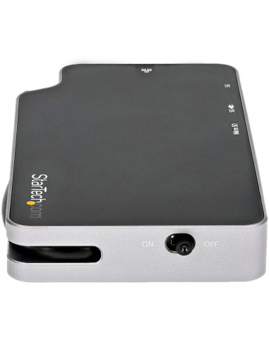 StarTech.com Adattatore Multiporta USB C - Convertitore USB-C a HDMI 4K o VGA con 100W Power Delivery Pass-through, 2 porte 10Gb