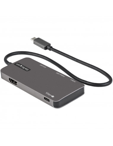 StarTech.com Adattatore multiporta USB C - Da USB-C a 4K HDMI, 100W Power Delivery Pass-through, slot SD/MicroSD, Hub USB 3.0 a 