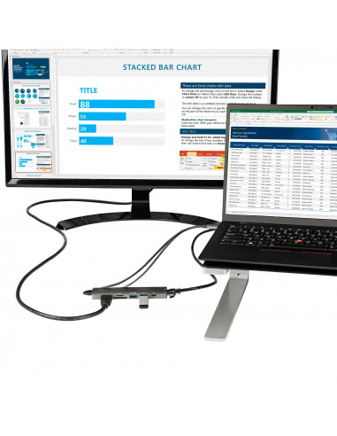 StarTech.com Adattatore multiporta USB C - Da USB-C a HDMI 2.0 4K 60Hz, 100W Power Delivery Pass-through, slot SD/MicroSD, Hub U