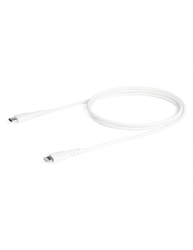 StarTech.com Cavo durevole da USB-C a Lightning da 1m bianco - Cavo di alimentazione/sincronizzazione in Fibra aramidica robusta