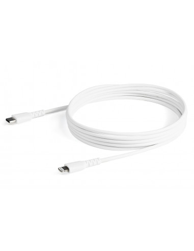StarTech.com Cavo durevole da USB-C a Lightning da 2m bianco - Cavo di alimentazione/sincronizzazione in Fibra aramidica robusta