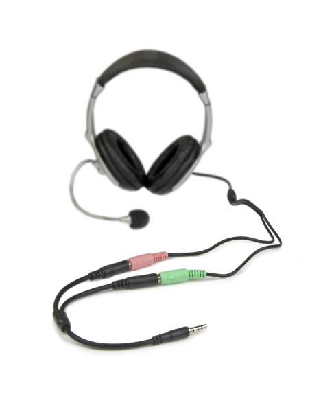 StarTech.com Cavo Sdoppiatore per Cuffie 3.5mm - Adattatore per Auricolare da 3.5mm Maschio a 2 Femmine
