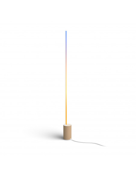 Philips Hue White and Color ambiance Gradient Signe Lampada Smart da Terra Effetto Legno