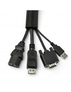 StarTech.com Guaina Coprifili per Gestione cavi da 4,6m - Avvolgicavo flessibile a spirale - Ø 1,0-1,5 - Guaina espandibile - G 2