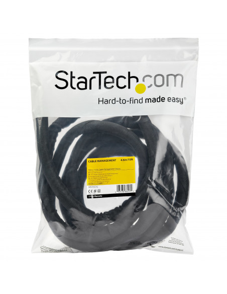 StarTech.com Guaina Coprifili per Gestione cavi da 4,6m - Avvolgicavo flessibile a spirale - Ø 1,0-1,5 - Guaina espandibile - G