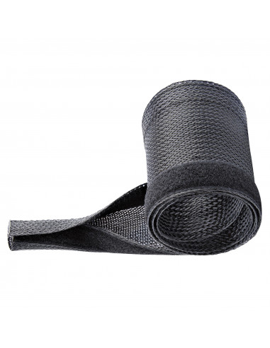 StarTech.com Guaina per cavi da 3 m con chiusura a strappo, accorciabile, diametro 3 cm, organizzatore per cavi di rete / guaina