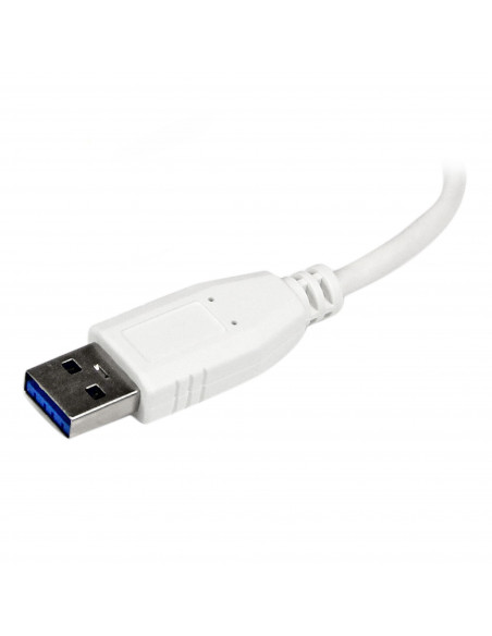 StarTech.com Hub portatile mini USB 3.0 SuperSpeed a 4 porte - Perno e concentratore per Ultrabook USB 3.0 con cavo integrato - 