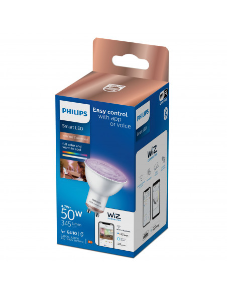 Philips LED Lampadina Smart Dimmerabile Luce Bianca o Colorata Attacco GU10 50W