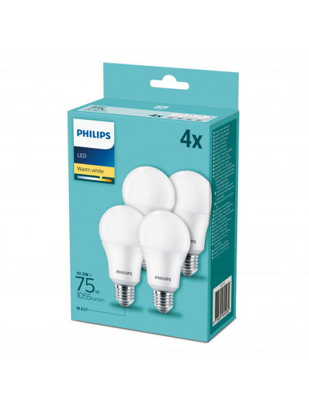 Philips Lampadina 75 W A60 E27 x4