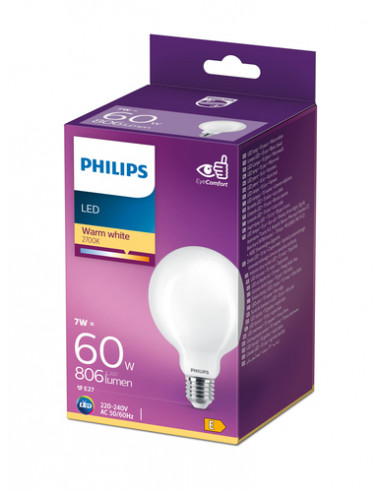 Philips Lampadina smerigliata a filamento 60 W G93 E27