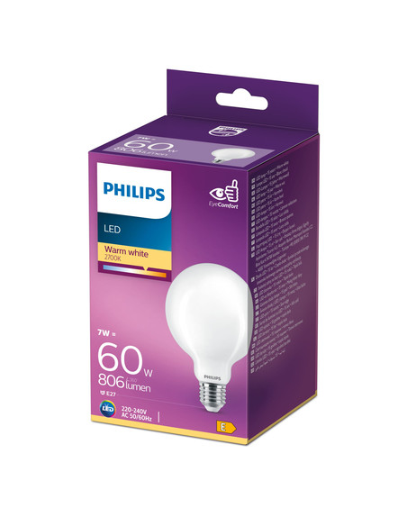 Philips Lampadina smerigliata a filamento 60 W G93 E27