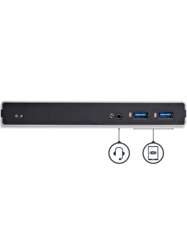 StarTech.com Docking Station Universale per Laptop USB 3.0 per dual-monitor DVI Gigabit Ethernet con adattatori HDMI / VGA - Ada