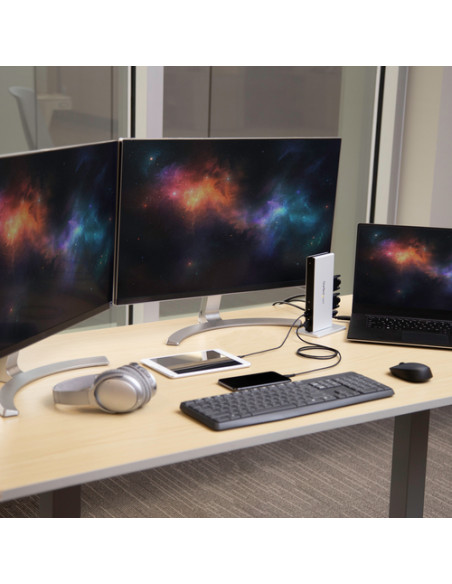 StarTech.com Docking Station Universale per Laptop USB 3.0 per dual-monitor DVI Gigabit Ethernet con adattatori HDMI / VGA - Ada