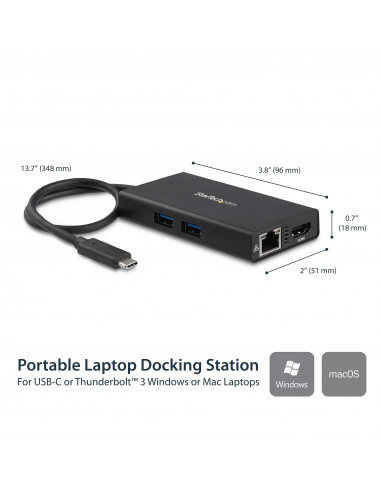 StarTech.com Adattatore USB-C Multiporta per Portatili - Power Delivery - HDMI 4K - USB 3.0