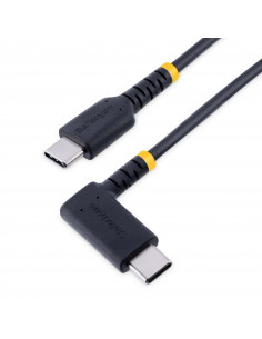StarTech.com Cavo di Ricarica USB-C a 90° da 15cm - Cavetto di Ricarica Veloce USB Tipo-C per uso intensivo - Cavo Dati USB 2.0