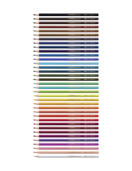 STABILO Matita colorata acquarellabile - STABILOaquacolor - Scatola in Metallo da 36 - Colori assortiti