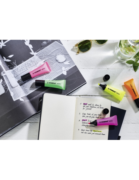 STABILO NEON evidenziatore 1 pz Punta smussata Rosa