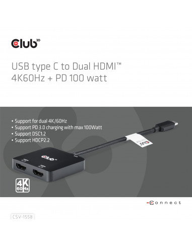CLUB3D CSV-1558 ripartitore video