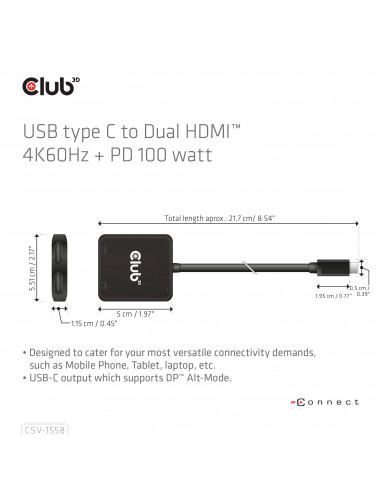 CLUB3D CSV-1558 ripartitore video