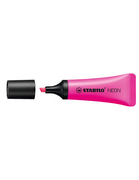 STABILO Neon evidenziatore 4 pz Punta smussata Verde, Arancione, Rosa, Giallo