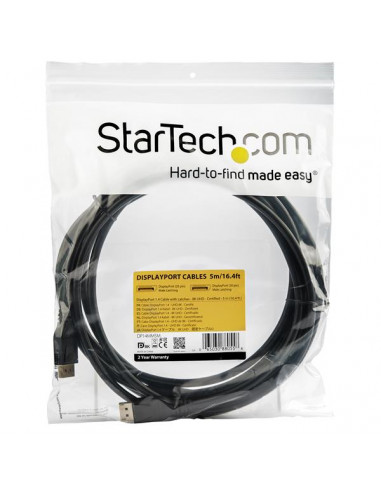StarTech.com Cavo Video DisplayPort 1.4 Certificato Vesa da 5m - 8K 60Hz HBR3 HDR - Cavo Monitor Super UHD DisplayPort to Displa