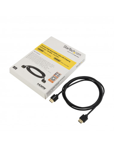 StarTech.com Cavo HDMI 2.0 da 2m, cavo HDMI 4K ad alta velocità con Ethernet, 4K 60Hz HDR10, cavetto HDMI UHD, connettori a sca