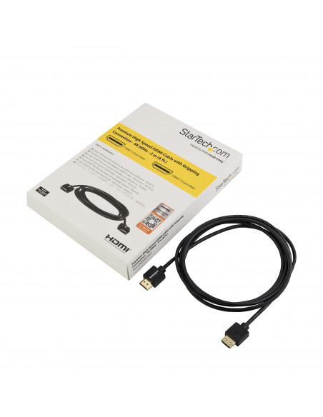 StarTech.com Cavo HDMI 2.0 da 2m, cavo HDMI 4K ad alta velocità con Ethernet, 4K 60Hz HDR10, cavetto HDMI UHD, connettori a sca