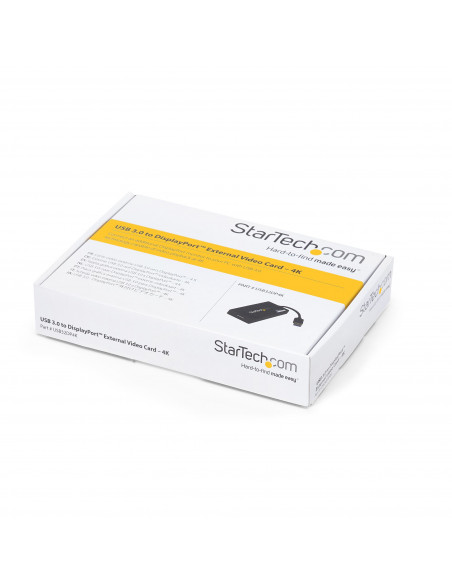 StarTech.com Adattatore da USB 3.0 a DisplaPort - 4K 30Hz Ultra HD - Certificato DisplayLink - Convertitore da USB Type-A a DP p