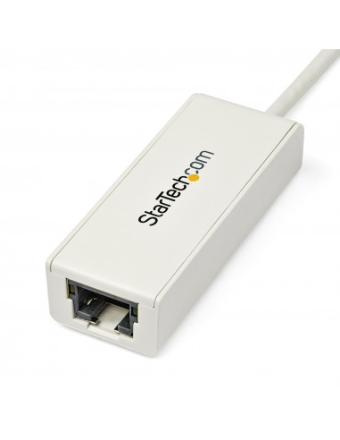 StarTech.com Adattatore di rete NIC USB 3.0 a Ethernet Gigabit RJ45 10/100/1000 Mb/s - M/F Bianco