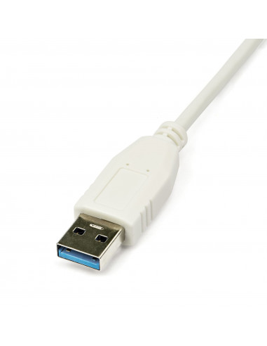 StarTech.com Adattatore di rete NIC USB 3.0 a Ethernet Gigabit RJ45 10/100/1000 Mb/s - M/F Bianco