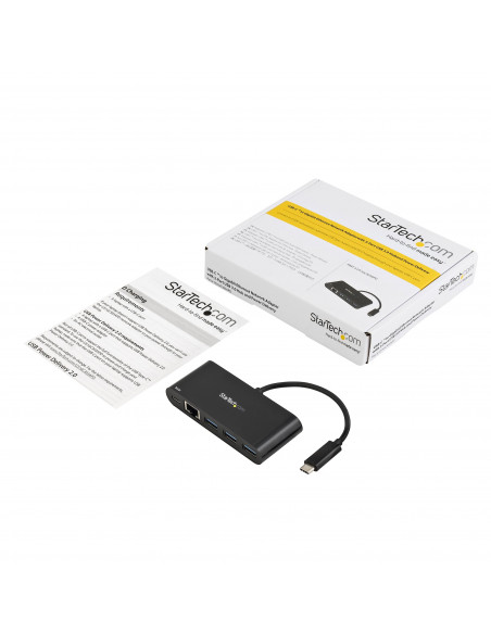StarTech.com Adattatore di rete USB-C a Ethernet a 3 porte - Hub USB 3.0 con Power Delivery
