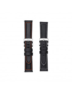 ASUS VivoWatch Strap (HC-S02) Cinghia Nero, Bianco Pelle