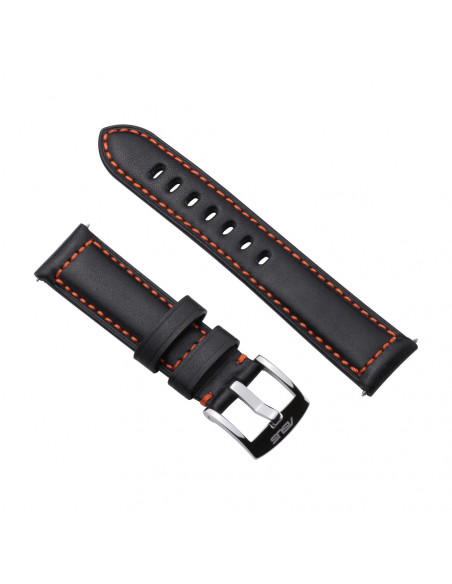 ASUS VivoWatch Strap (HC-S01) Cinghia Nero, Arancione Pelle