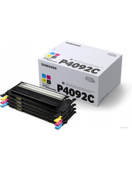 Samsung Confezione da 4 cartucce toner nero/ciano/magenta/giallo originali CLT-P4092C