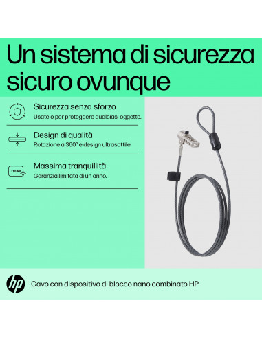 HP Lucchetto a combinazione per cavo nano