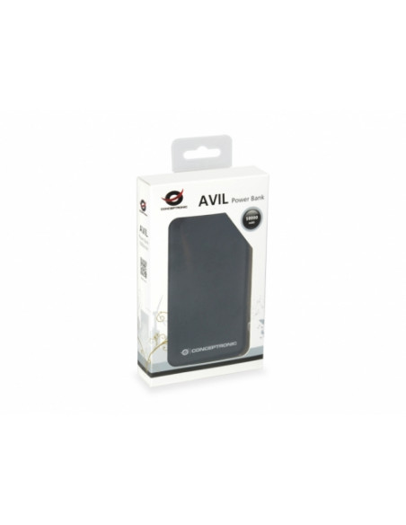 Conceptronic AVIL01B batteria portatile Polimeri di litio (LiPo) 10000 mAh Nero