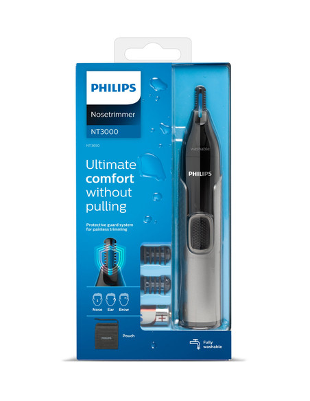 Philips Serie 3000 Rifinitore Taglia Peli Naso e Orecchie NT3650/16